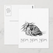 Carte Postale Peke mangeur enthousiaste (Devant / Derrière)