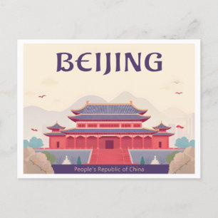 Carte Postale Pékin Chine Le Voyage Cité interdite Pastel