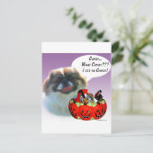 Carte Postale Pekingese Halloween Candy (Debout devant)