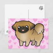 Carte Postale Pekingese Love (coupe de chiot) (Devant / Derrière)