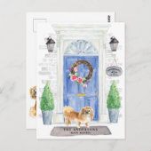 Carte postale Pekingese Moving Faire-part (Devant / Derrière)