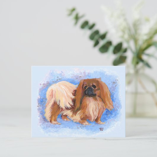 Carte Postale Pekingese True Blue (Debout devant)