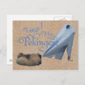 Carte Postale Pekingese Tug-O-War (Devant / Derrière)