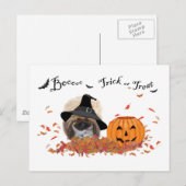 Carte Postale Pékinois Halloween (Devant / Derrière)