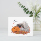 Carte Postale Pékinois Halloween (Debout devant)