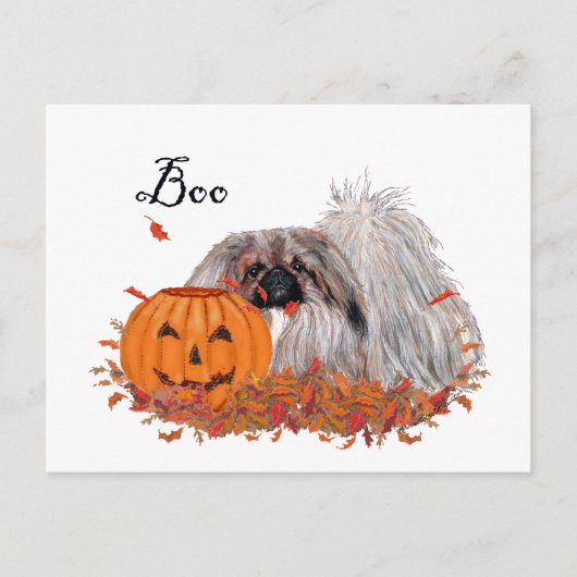 Carte Postale Pékinois Halloween (Devant)