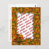 Carte Postale Pèlerin Turquie Feuilles d'automne Frame (Devant / Derrière)