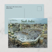 Carte Postale Pèlerinage à la Kaaba à La Mecque Arabie Saoudite (Devant / Derrière)