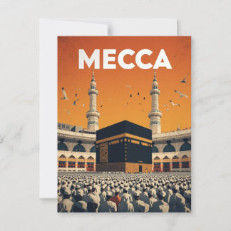 Carte Postale Pèlerinage du Hadj à La Mecque Islamique