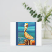 CARTE POSTALE PÉLICAN (Debout devant)