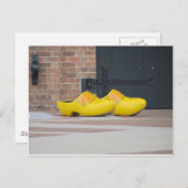Carte Postale Pella, Iowa, Chaussures hollandaises en bois jaune (Devant / Derrière)
