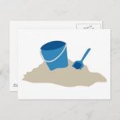 Carte Postale Pelle et seau bleus (Devant / Derrière)