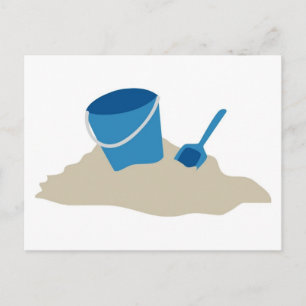 Carte Postale Pelle et seau bleus