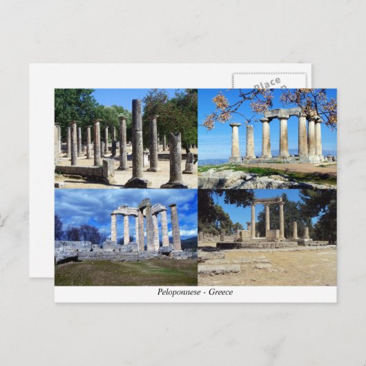 Carte Postale Péloponnèse - Grèce (Devant / Derrière)