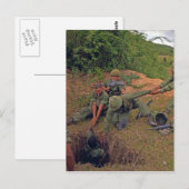 Carte Postale Peloton d'infanterie dans l'opération Guerre de l' (Devant / Derrière)