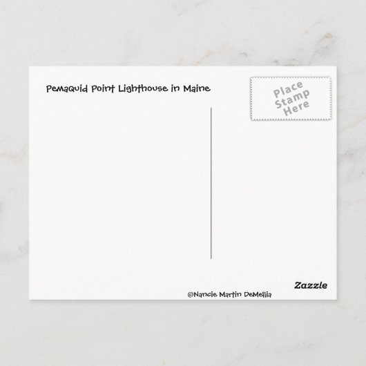 Carte Postale Pemaquid point Lighthouse (Dos)