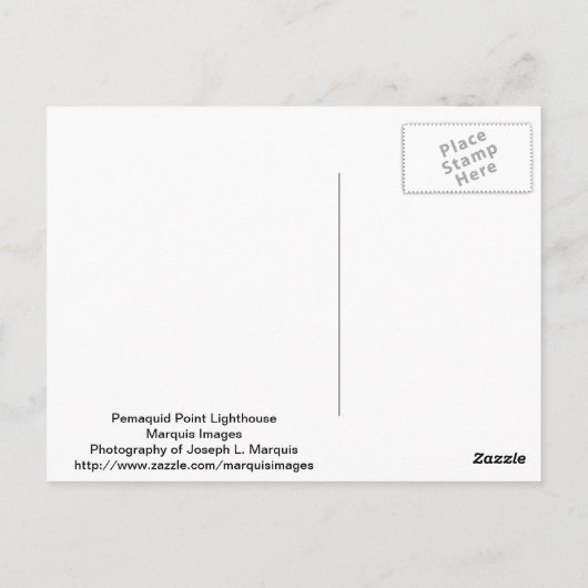 Carte Postale Pemaquid point Lighthouse (Dos)