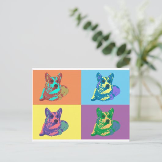 Carte postale Pembroke Welsh Corgi (Debout devant)