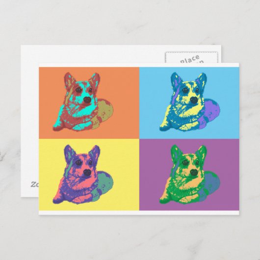 Carte postale Pembroke Welsh Corgi (Devant / Derrière)