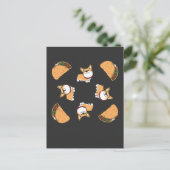 Carte Postale Pembroke Welsh Corgi Chien et Mexicain Taco Lover (Debout devant)