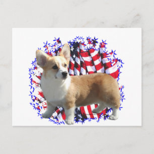 Carte Postale Pembroke Welsh Corgi Patriot