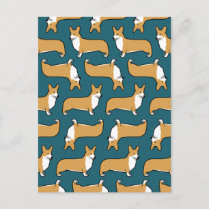 Carte Postale Pembroke Welsh Corgis Motif
