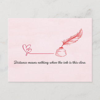 Carte Postale Pen Pal Valentine's Day Postcard