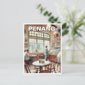 Carte Postale Penang Malaisie Maison shoppe Kopitiam Voyage (Debout devant)