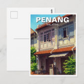 Carte Postale Penang Malaysia Heritage Townhouse Travel (Devant / Derrière)