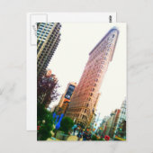 Carte Postale penché Flatiron Bâtiment clair (Devant / Derrière)