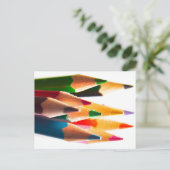 CARTE POSTALE PENCIL CRAYONS PENCILS COLORIS BRIGHT SCHOOL (Debout devant)