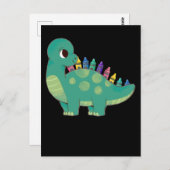Carte Postale Pencil Dinosaur Garçons Filles Préscolaire Dino En (Devant / Derrière)