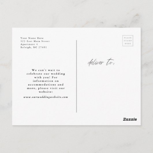 Carte Postale Pencil Us En Décontracté Enregistrer la date Photo (Dos)