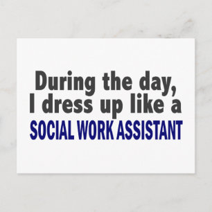Carte Postale Pendant La Journée, J'Habille Social Work Assistan