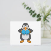 Carte Postale Penguin at Boxing with Boxing Gloves (Debout devant)