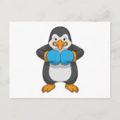 Carte Postale Penguin at Boxing with Boxing Gloves (Devant)