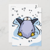 Carte postale Penguin Chick Angel (Devant / Derrière)