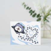 Carte postale Penguin Chick Snowprints (Debout devant)
