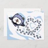 Carte postale Penguin Chick Snowprints (Devant / Derrière)