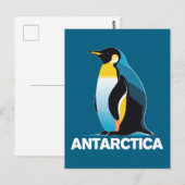 Carte Postale Penguin de l'Antarctique (Devant / Derrière)