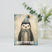 Carte Postale Penguin de Noël festif (Debout devant)