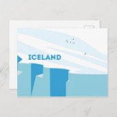 Carte Postale Penguin en Islande Design (Devant / Derrière)
