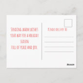 Carte Postale Penguin family joyfully decorating a Christmas tre (Dos)