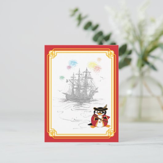 Carte postale Penguin Pirate (Debout devant)