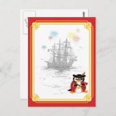 Carte postale Penguin Pirate (Devant / Derrière)