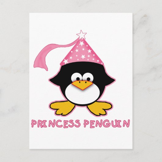 Carte Postale Penguin princesse rose (Devant)