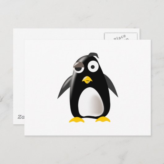 Carte Postale Penguin tux linux image (Devant / Derrière)
