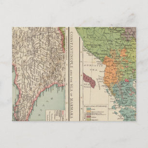 Carte Postale Péninsule balkanique d'ethnog, Constantinople