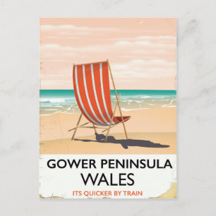Carte Postale Péninsule de Gower au Pays de Galles affiche de vo