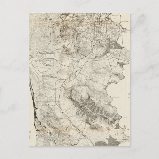 Carte Postale Péninsule de San Francisco (Devant)